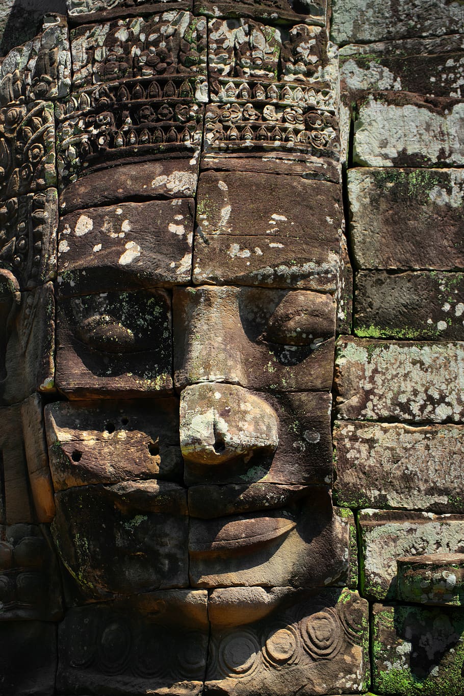 face, mystical, old, angkor tom, mysticism, shattered, art HD wallpaper