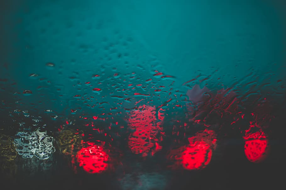 red lights through glass, water, no people, nature, transparent HD wallpaper