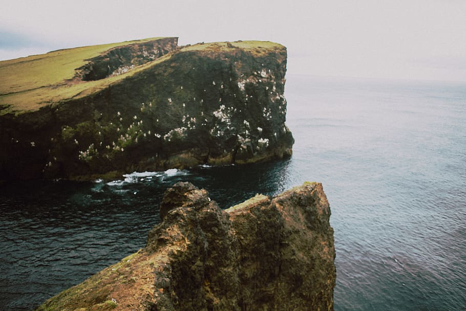 iceland, water, sea, rock, rock - object, solid, scenics - nature HD wallpaper
