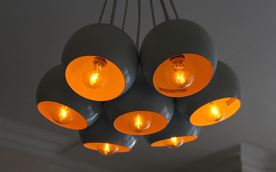 lights, light bulb, decor, ceiling, home, house, illuminated HD wallpaper