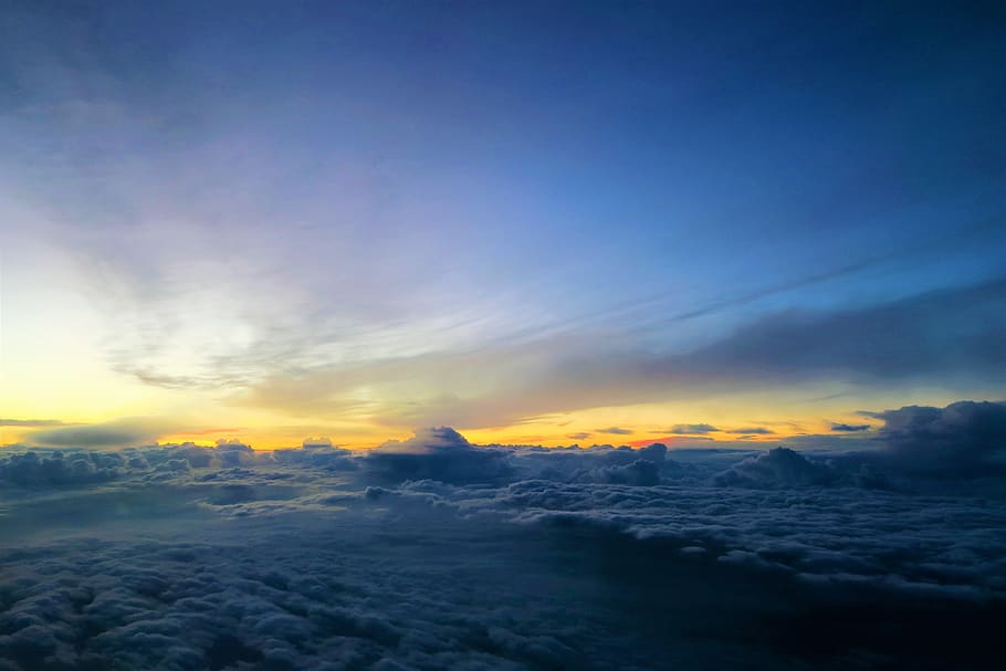 dawn, morning, sky, clouds, solar, beautiful, nature, sunrise HD wallpaper
