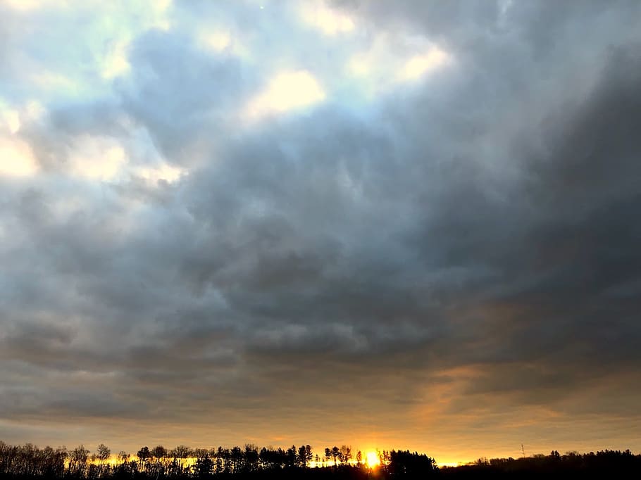 sunrise, clouds, landscape, nature, sky, dawn, outdoor, scenic HD wallpaper