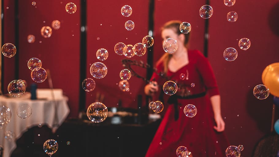 Selective Focus Photography of Bubbles, celebration, color, decoration HD wallpaper