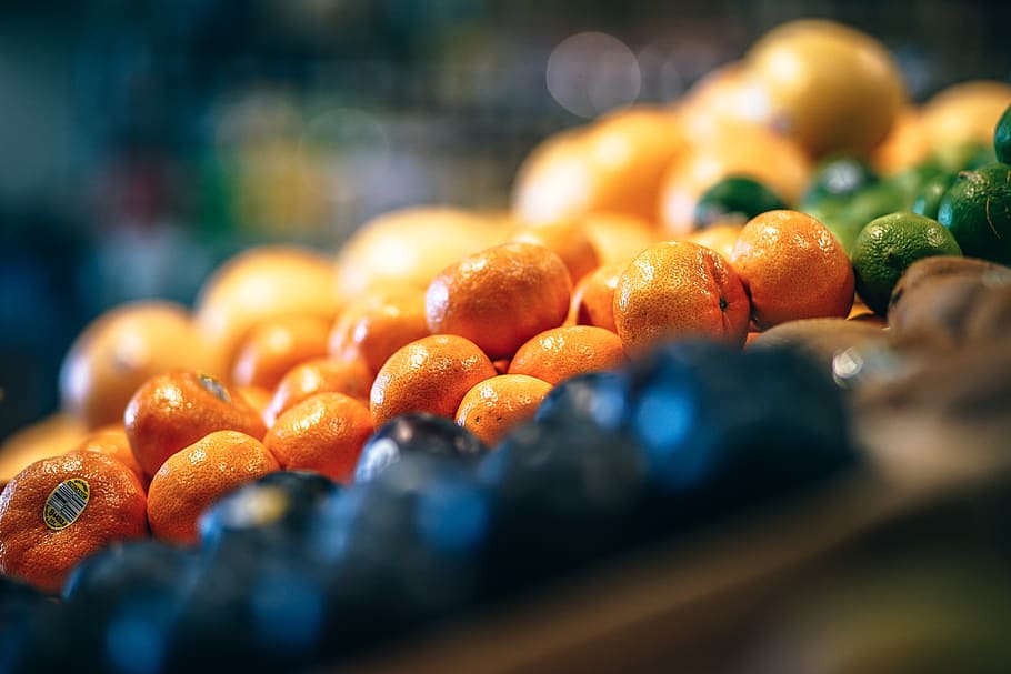 tangerines, fruit, orange, ripe, market, exotic, food, fresh HD wallpaper
