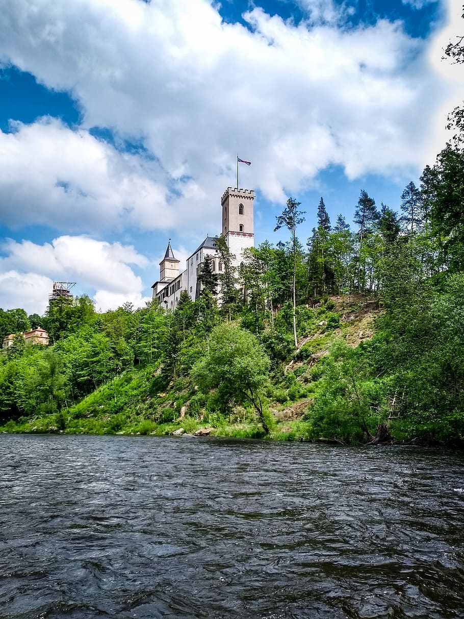 rosenberg, bohemia, moldova, czech republic, castle, sky, rožmberk, HD wallpaper