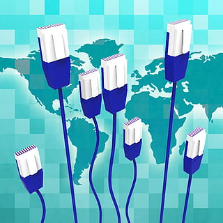 Computer Network Indicating Global Communications And Globally HD wallpaper
