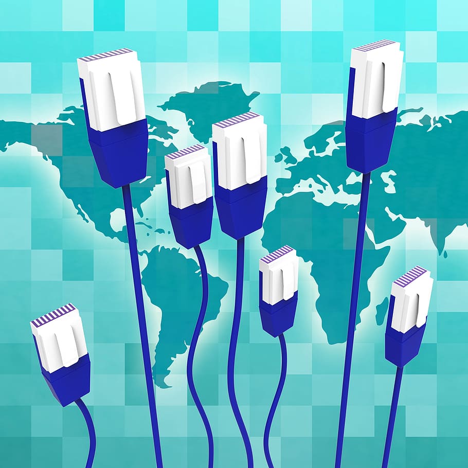 Computer Network Indicating Global Communications And Globally HD wallpaper
