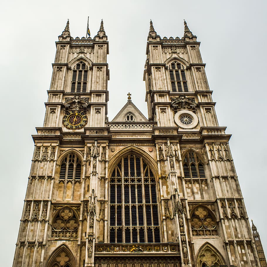 westminster abbey, church, building, towers, architecture, cathedral, HD wallpaper