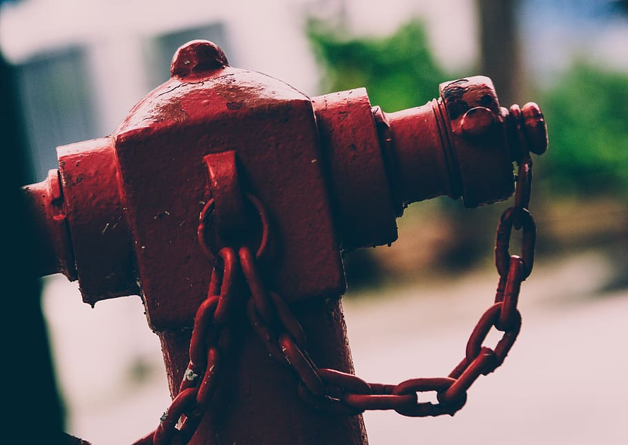 singapore, red fire hydrant, closeup fire hydrant, metal, rusty HD wallpaper