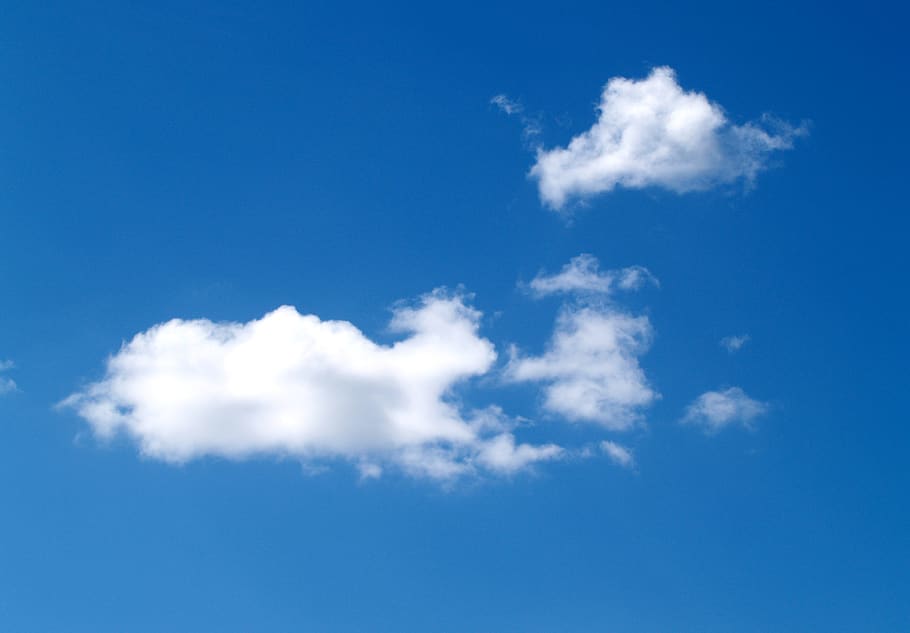 Blue Sky and White Clouds, background, bright, cloudiness, cloudscape HD wallpaper