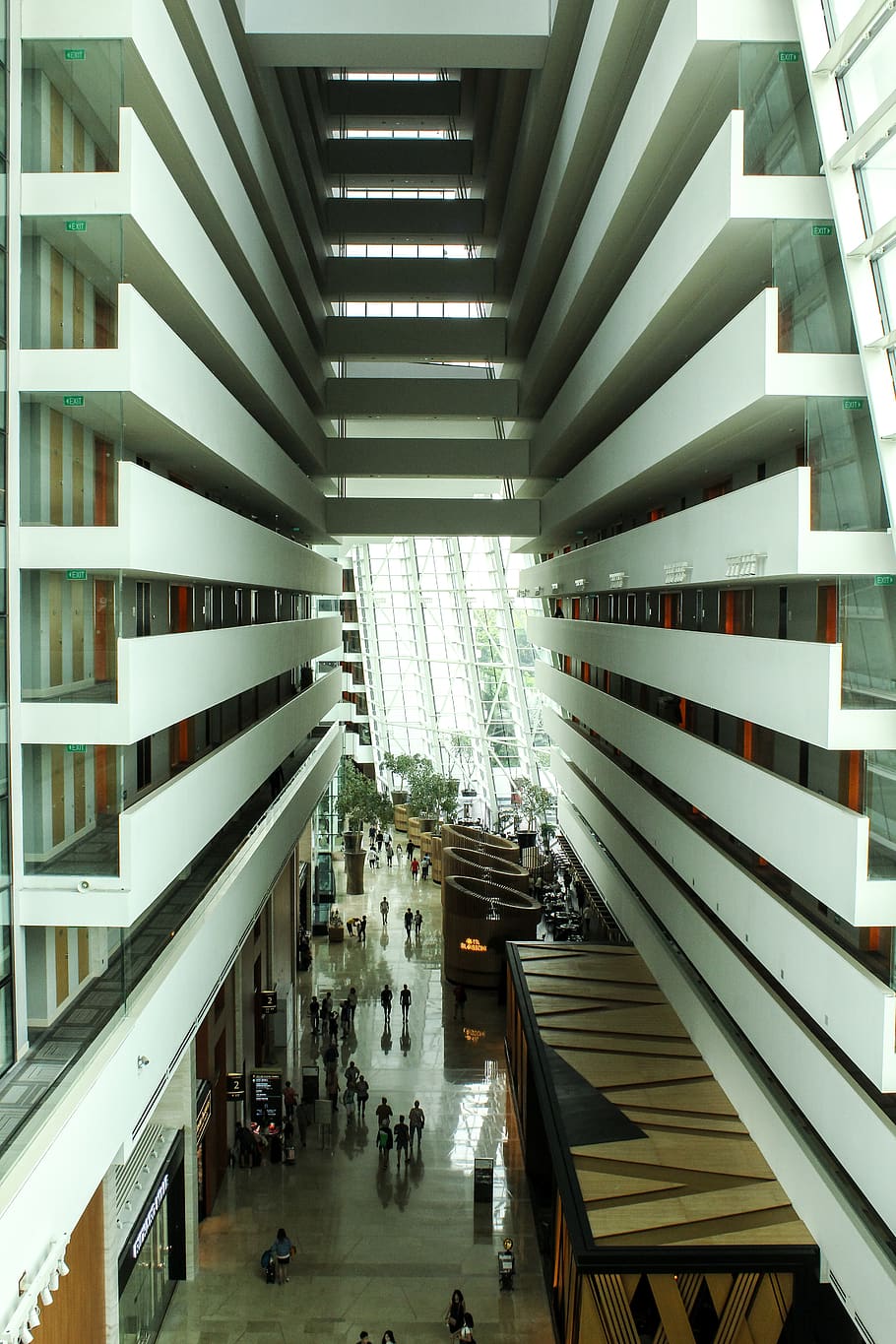 Marina Bay Sands interior, office building, town, city, urban HD wallpaper