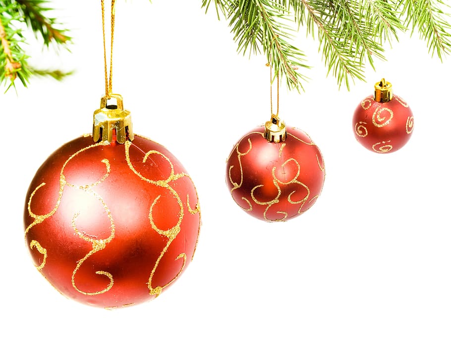 ball, xmas, tree, branch, fir, pine, sphere, new, christmas HD wallpaper