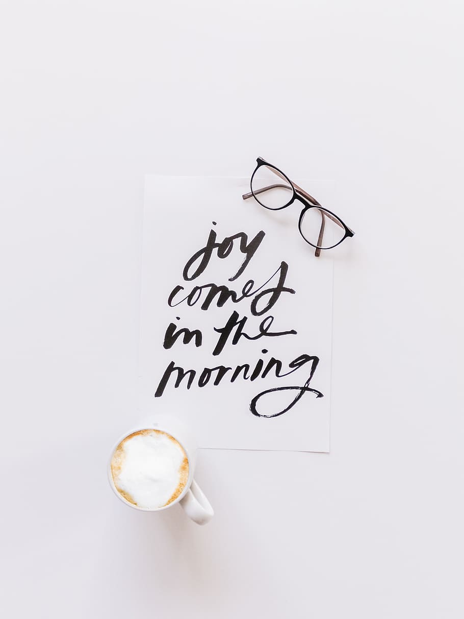 black-framed eyeglasses, text, coffee cup, mug, coffee - drink HD wallpaper