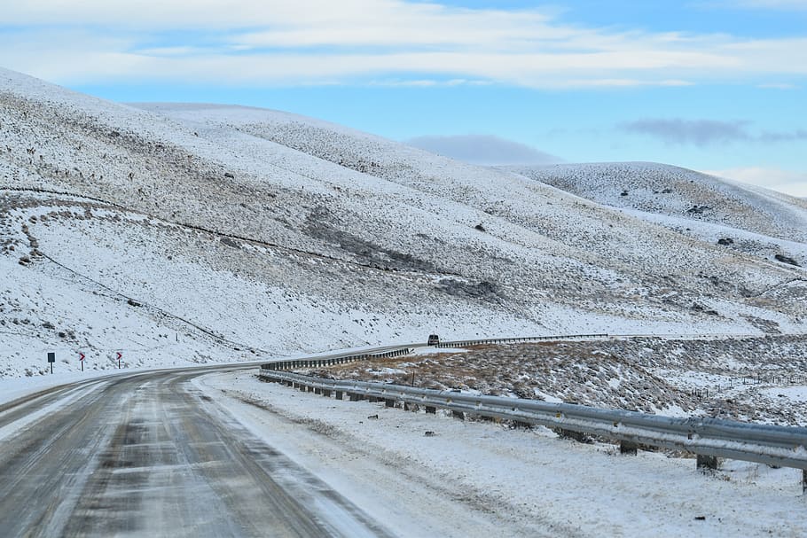 path, road, snow, cold, landscape, winter, cold temperature HD wallpaper