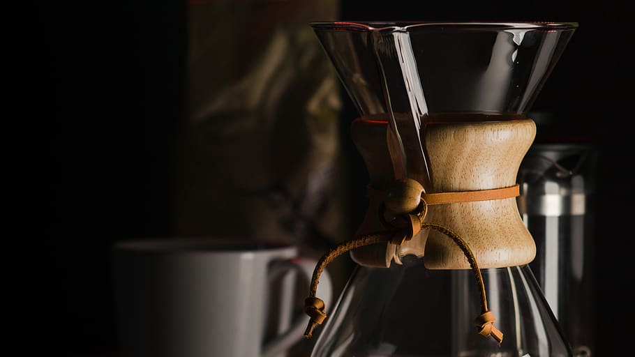 mug, cup, blur, coffee, maker, kitchenware, chemex, indoors HD wallpaper