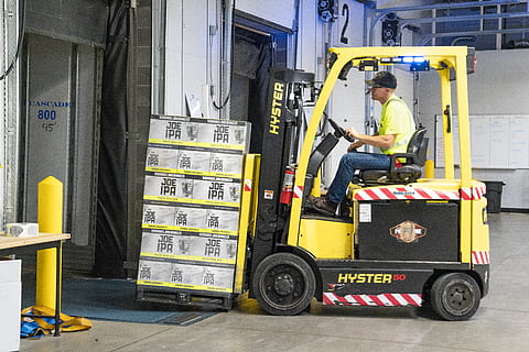 Forklift Stock Photos and Images - 123RF