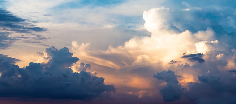 Blue Sky With White Clouds, cloudiness, cloudy, daylight, heaven HD wallpaper