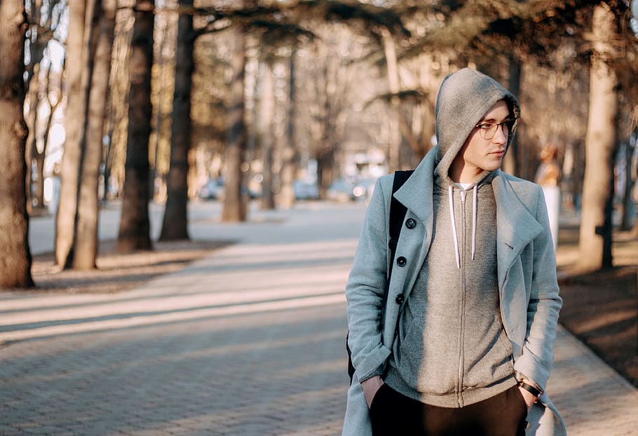 man with both hands in pocket, clothing, apparel, sweater, sweatshirt HD wallpaper