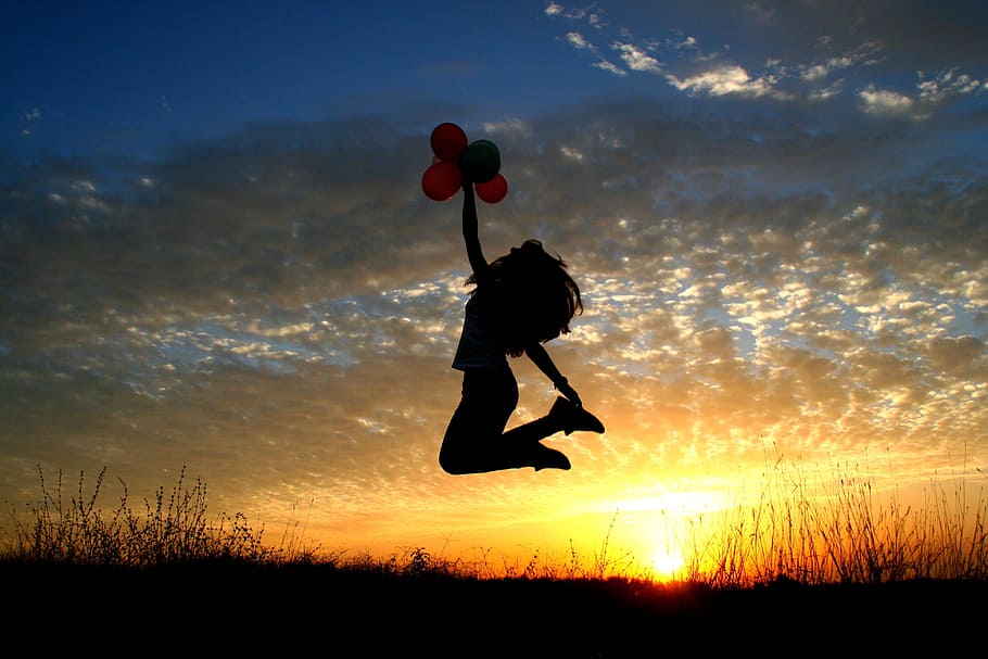 girl, pose, human, activity, sun, sunset, silhouette, sky, cloud - sky HD wallpaper