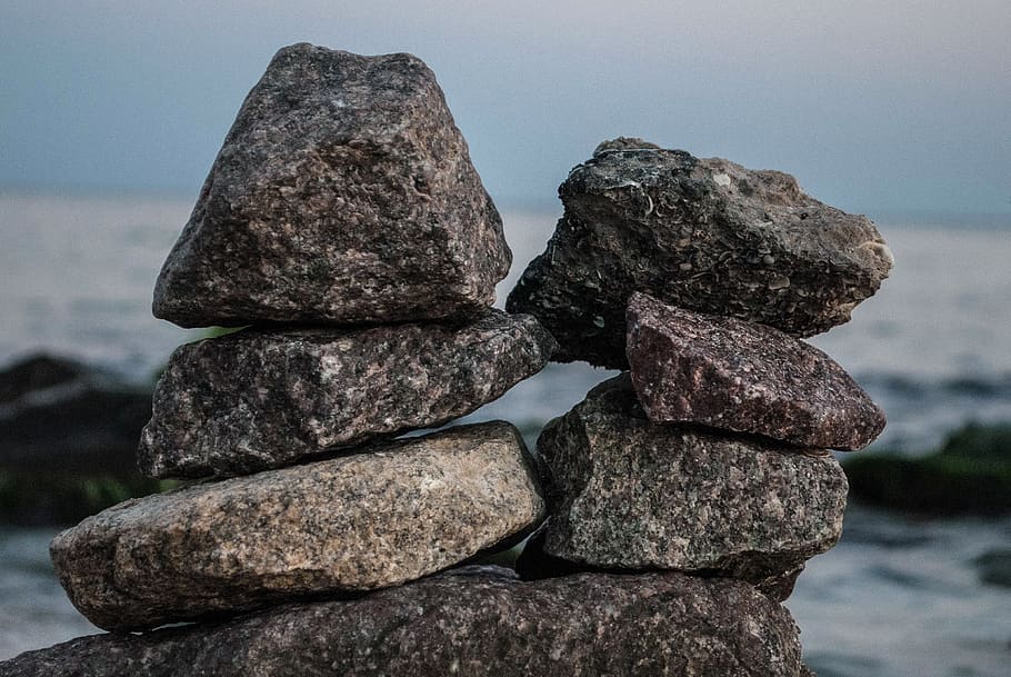 stones, zen, serenity, stack, granite, rock, solid, rock - object HD wallpaper