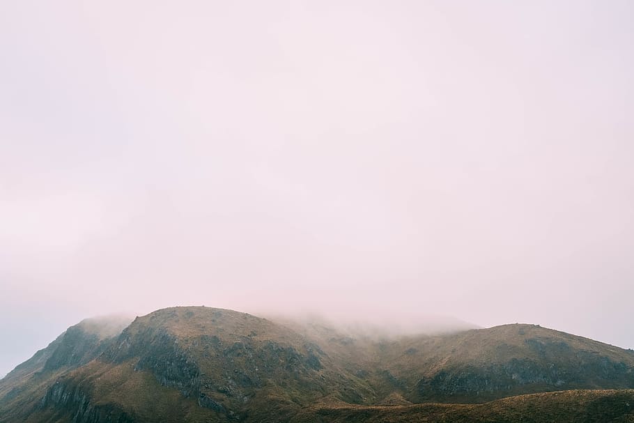 mountains surrounded with fogs, nature, outdoors, mountain range HD wallpaper