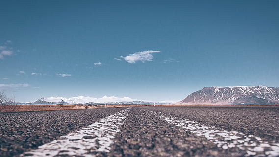 gray asphalt road, gravel, dirt road, tarmac, ground, nature HD wallpaper