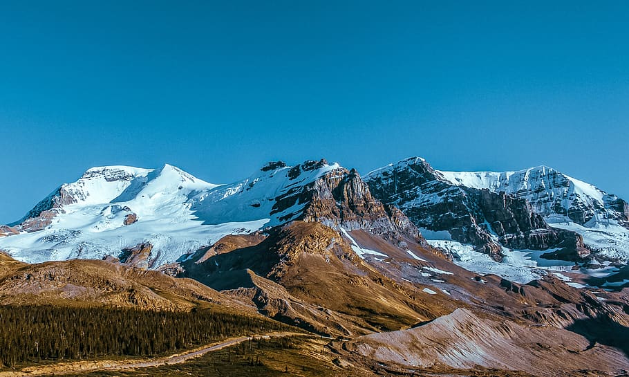 winter, mountain, snow, mountains, landscape, nature, cold HD wallpaper