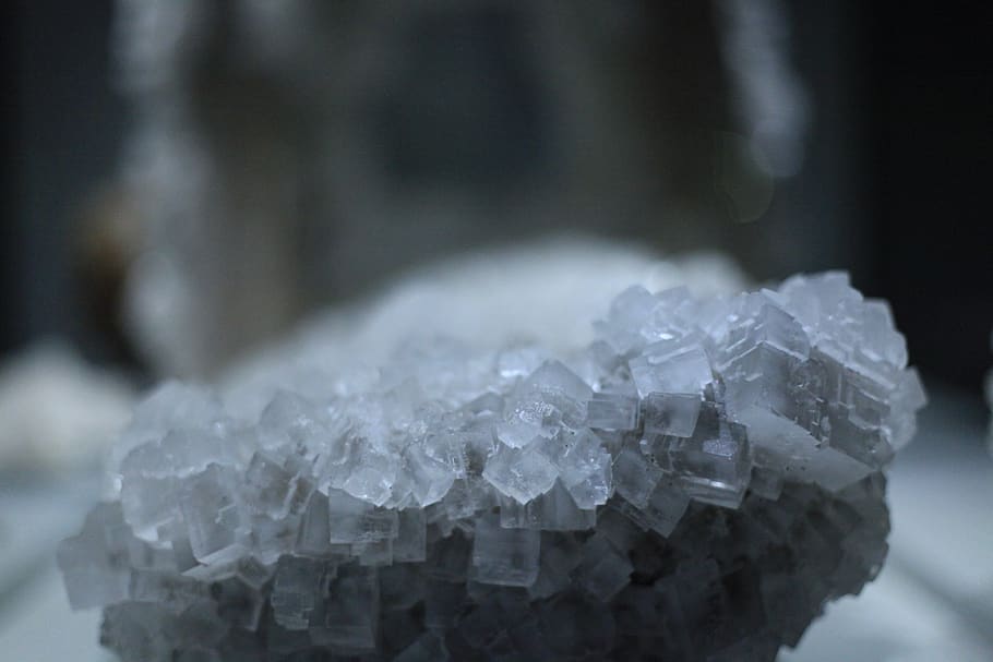 crystal, nature, blue, winter, cold, stone, frost, ice, snow HD wallpaper