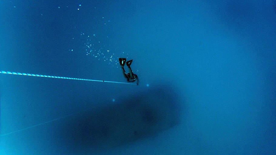 malta, dive, diving, ocean, frediving, water, blue, falling HD wallpaper