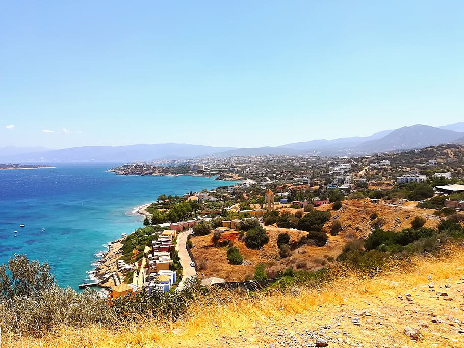 crete, greece, summer, kreta, sky, water, scenics - nature, HD wallpaper