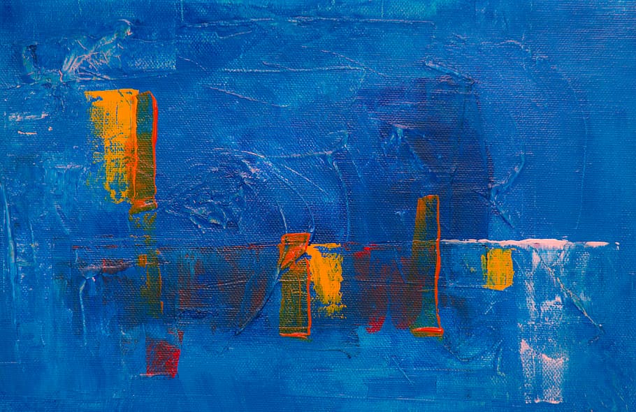 abstract painting, blue, backgrounds, no people, textured, close-up HD wallpaper
