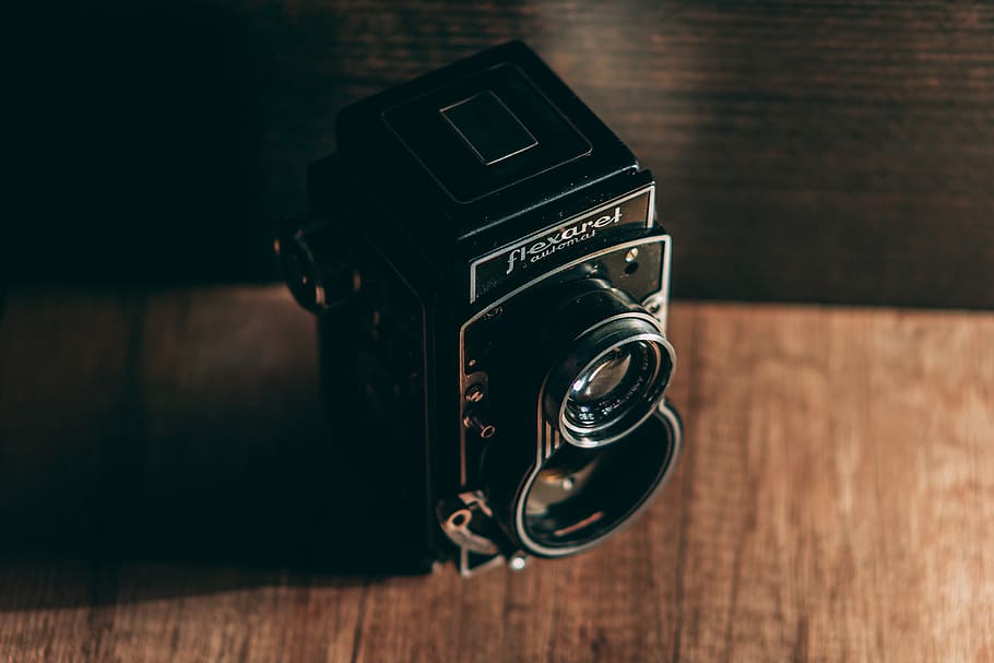 black twin reflex camera, electronics, košice, slovakia, digital camera HD wallpaper