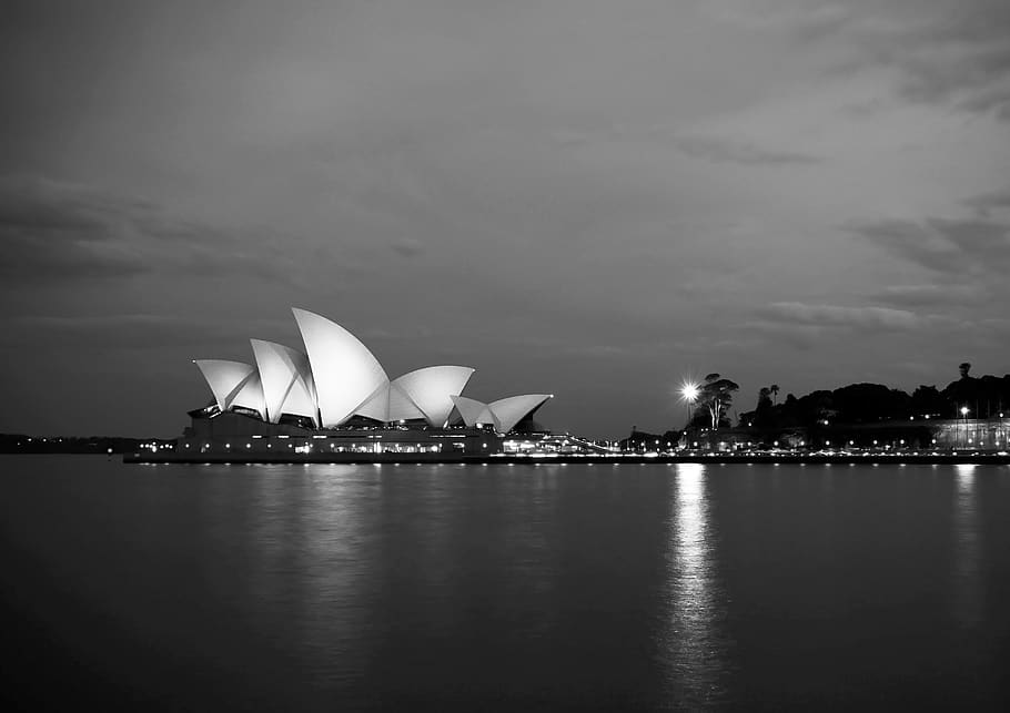australia, sydney, sydney opera house, light, water, long exposure HD wallpaper