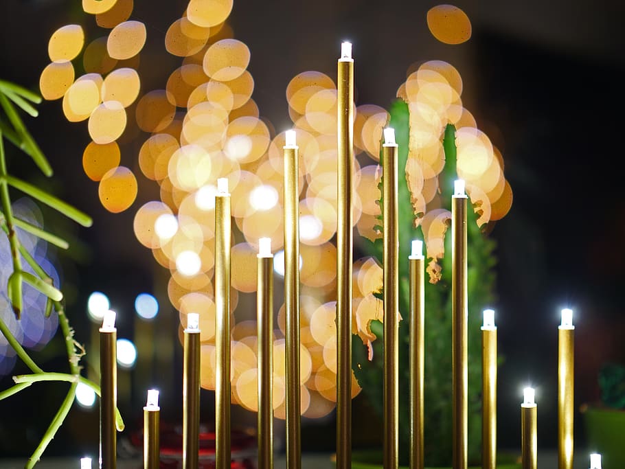 advent lights, window, decoration, led, decorated, before christmas HD wallpaper