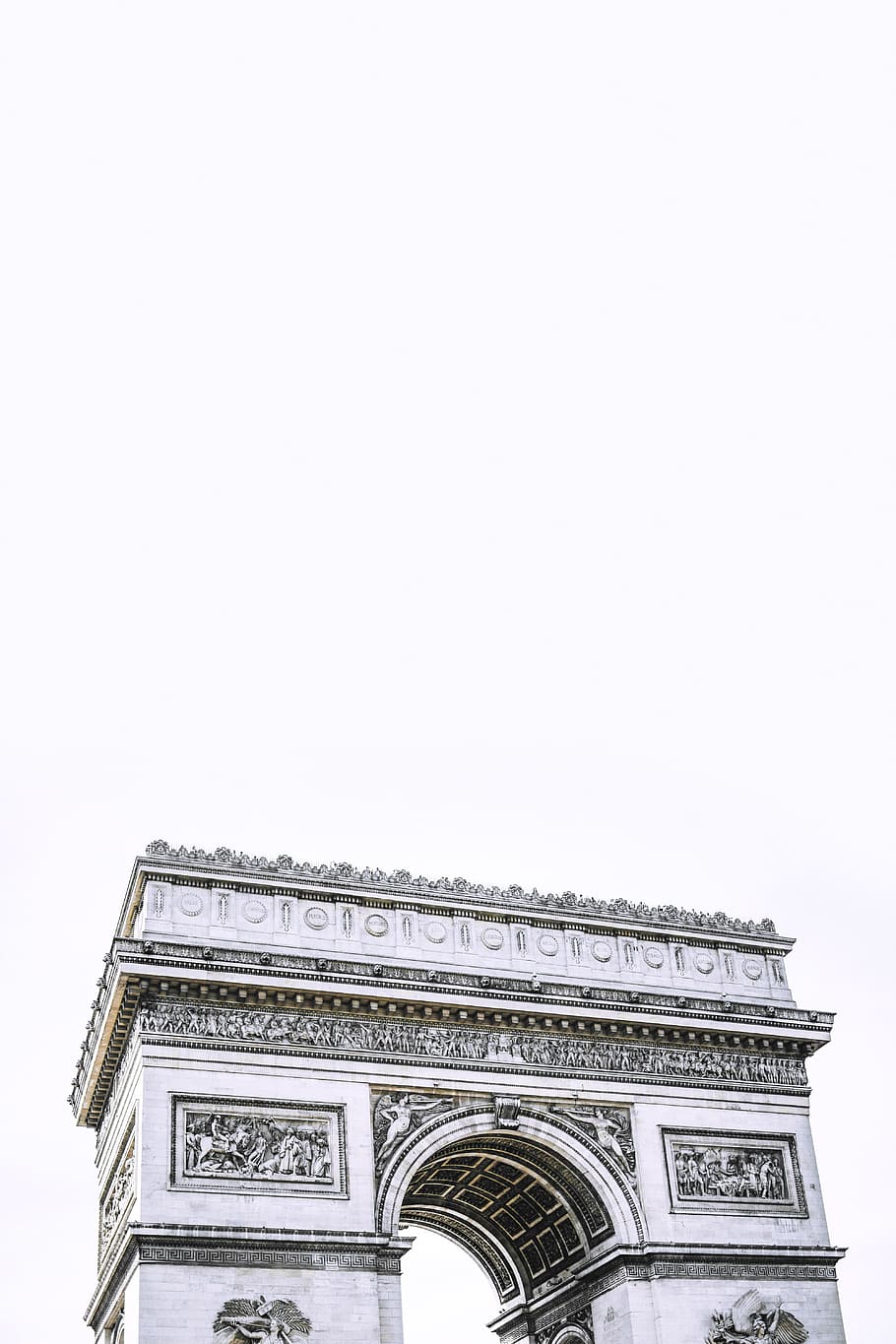 Arc de Triomphe, France, arch, architecture, structure, neutral HD wallpaper