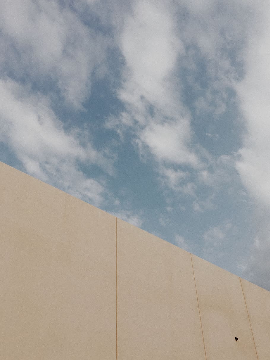 simple, sky, grain, cloud - sky, low angle view, built structure HD wallpaper