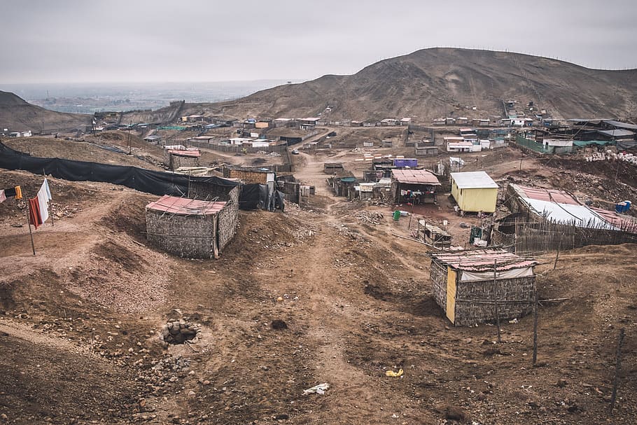 shanty town, peru, poor, poverty, misery, mountain, architecture, HD wallpaper