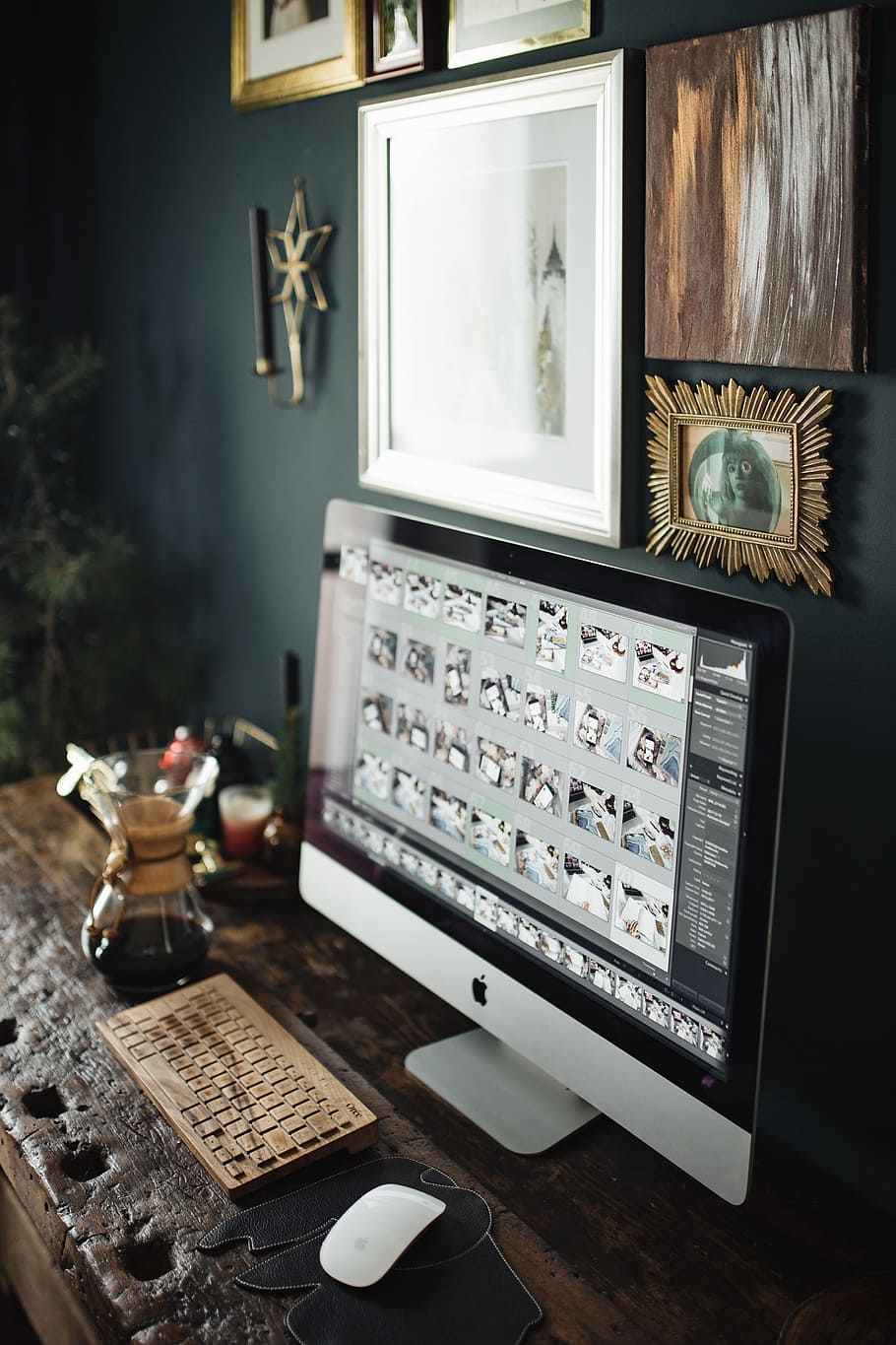 Vintage Workbench Desk, office, workspace, old, retro, wooden HD wallpaper