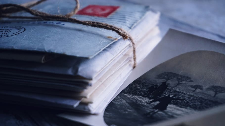 Pile of Envelopes, classic, close-up, memories, narrative, old letters HD wallpaper
