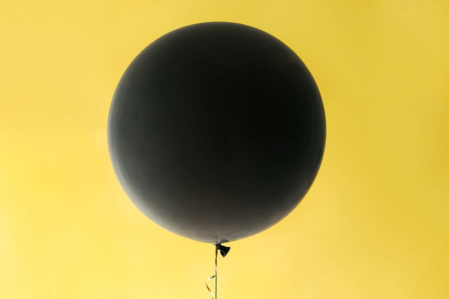 HD wallpaper: Black Balloon On Yellow Photo, Backgrounds, Happy Birthday,  Celebrate | Wallpaper Flare