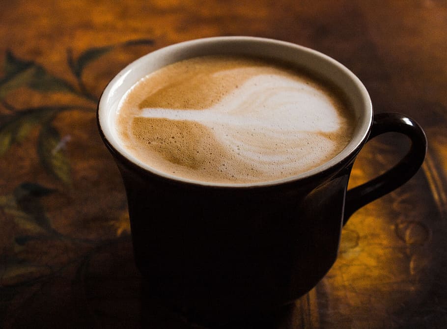 Black Coffee Mug, art, beverage, breakfast, brown, café, caffeine HD wallpaper