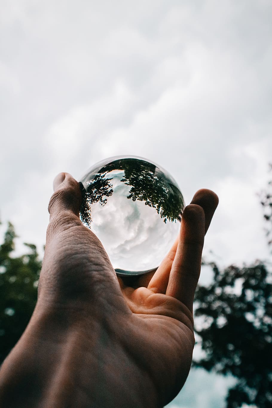 Photo of Person Holding Clear Glass Ball, blur, daylight, environment HD wallpaper