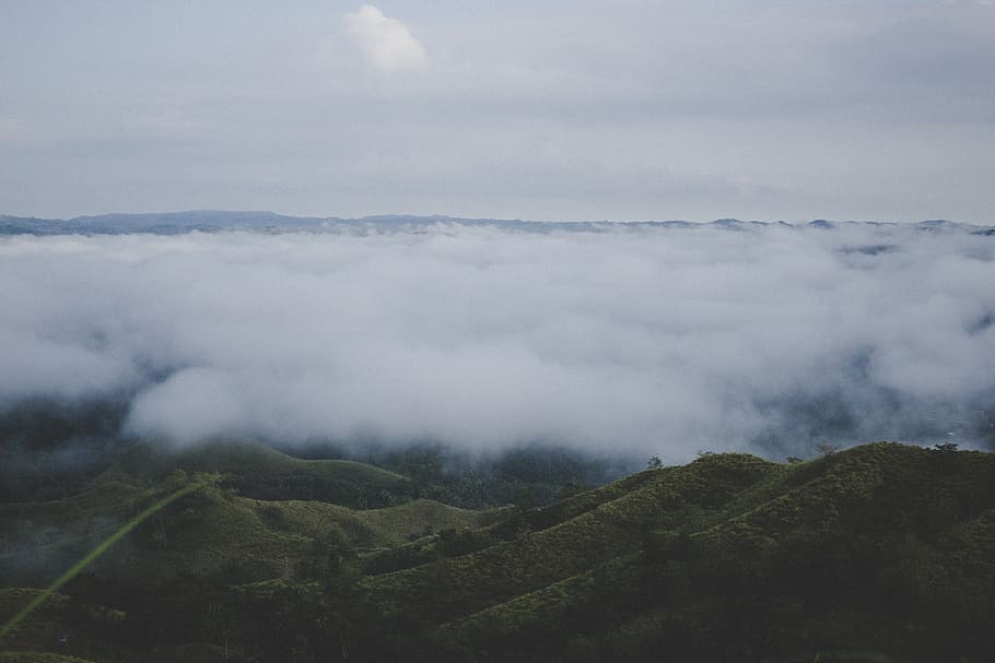 sea, clouds, mountain, danao, bohol, bohol blogger, bohol bloggers collective HD wallpaper