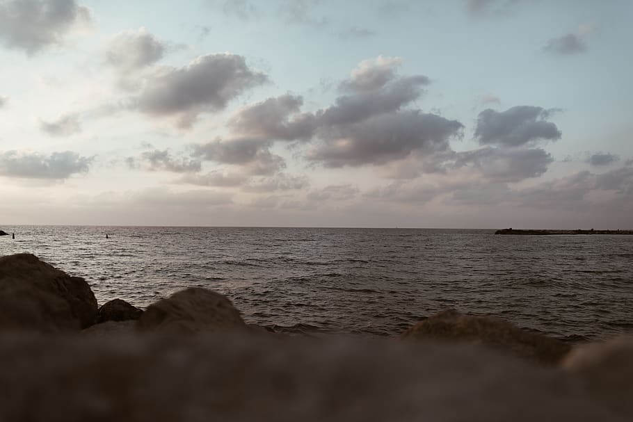 israel, tel aviv-yafo, carlton, beach, mediterranean, sea, ocean, HD wallpaper