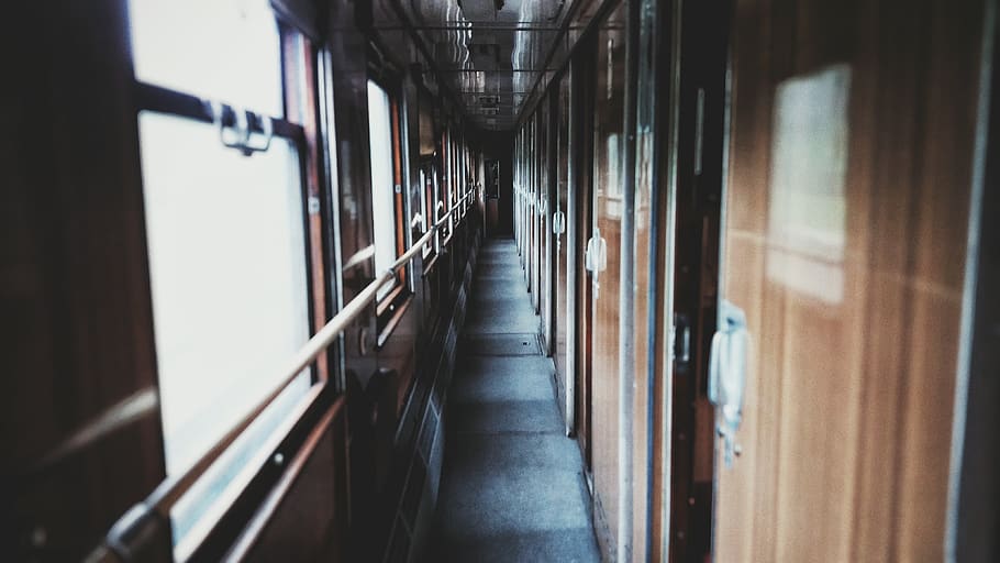 brown and gray hallway, indoors, arcade, corridor, selective focus HD wallpaper