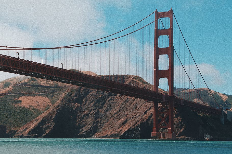 Golden Gate Bridge, water, sky, bridge - man made structure, suspension bridge HD wallpaper