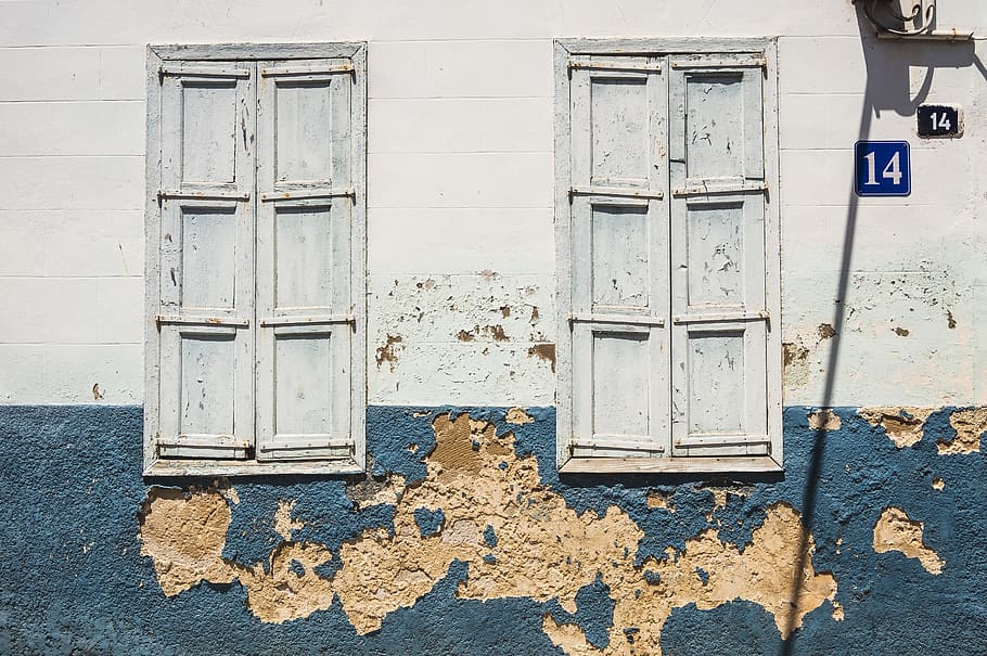 door, wall, window, rug, curtain, shutter, home decor, graffiti HD wallpaper