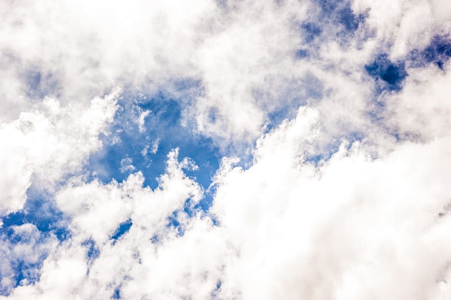 Blue Sky With White Clouds Screenshot, atmosphere, bright, cloudiness HD wallpaper
