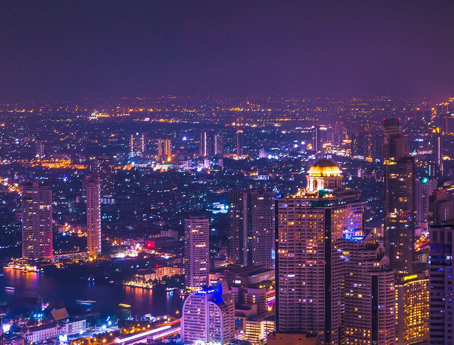 HD wallpaper: city lights during night time, skyscraper, thailand, bangkok  | Wallpaper Flare