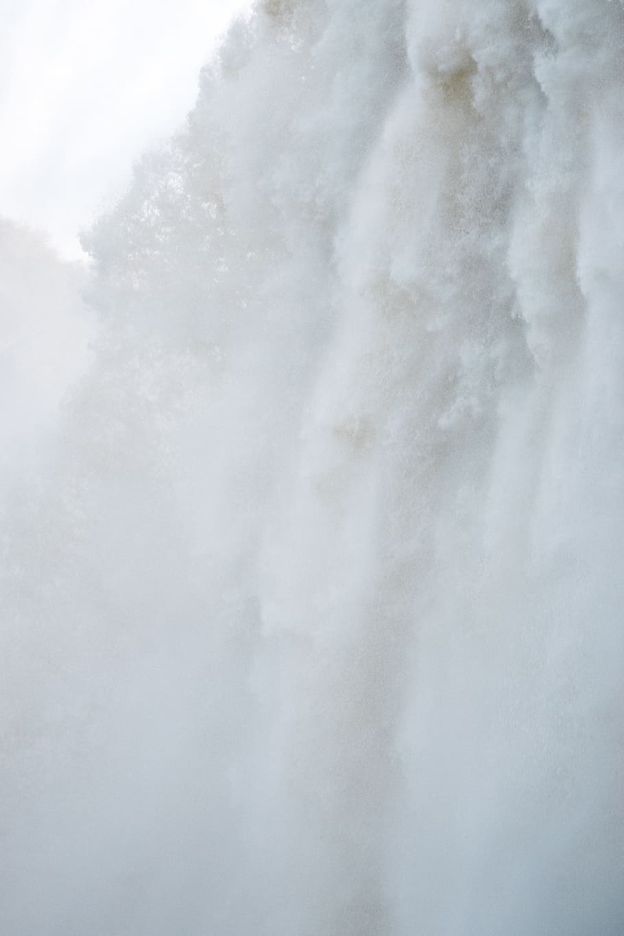 waterfall, white, minimal, background, white color, no people HD wallpaper